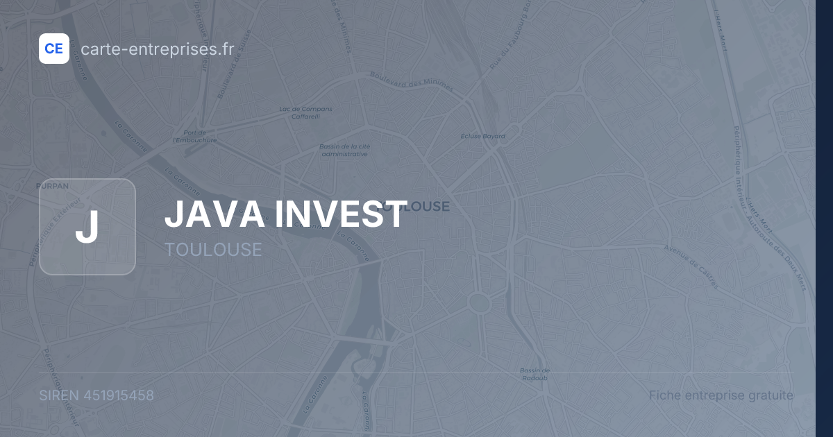 JAVA INVEST — 451915458 — fiche entreprise
