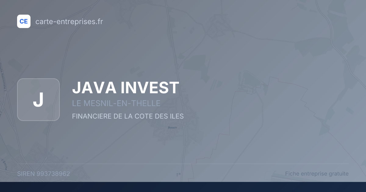 JAVA INVEST — 993738962 — fiche entreprise