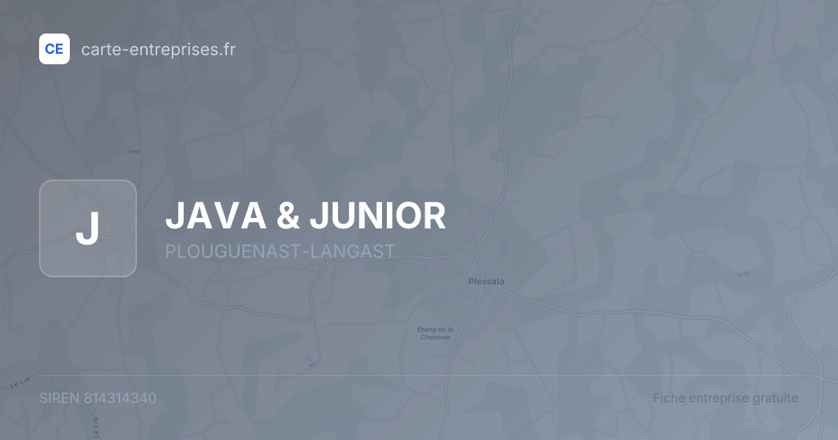 JAVA & JUNIOR — 814314340 — fiche entreprise