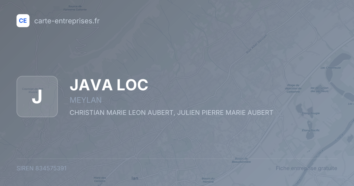 JAVA LOC — 834575391 — fiche entreprise
