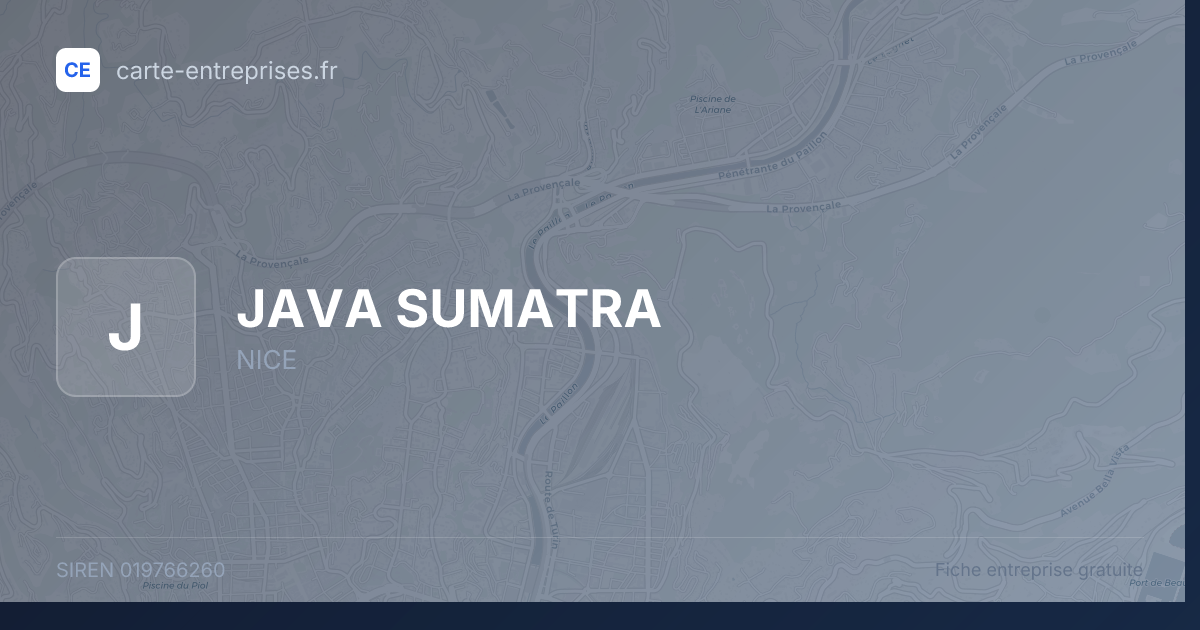 JAVA SUMATRA — 019766260 — fiche entreprise