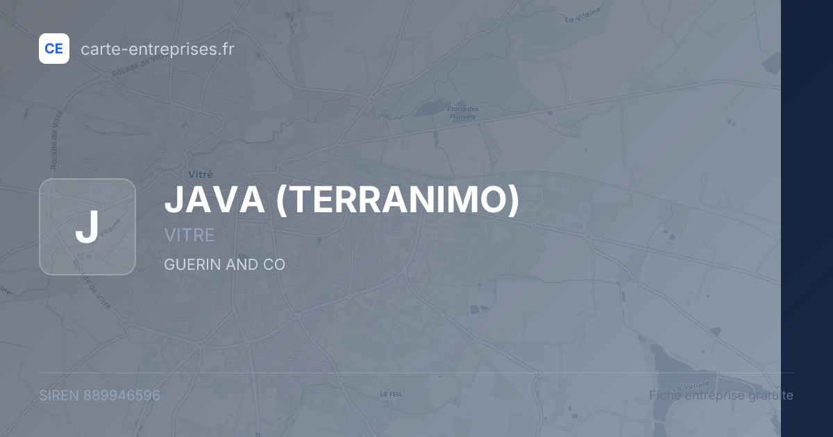 JAVA (TERRANIMO) — 889946596 — fiche entreprise