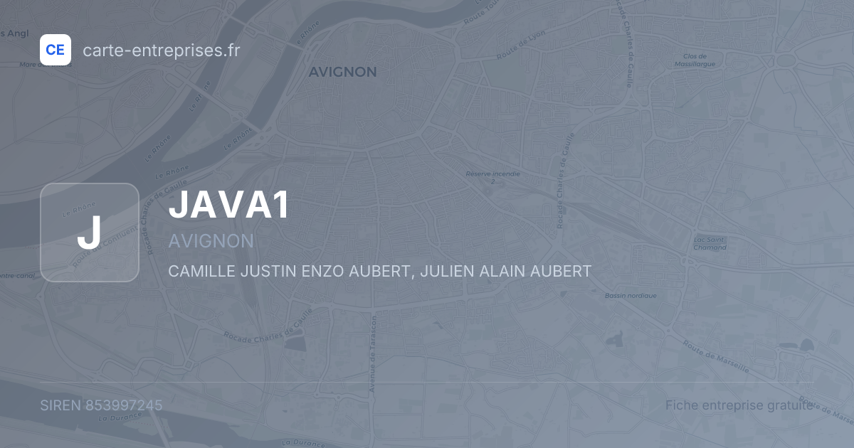 JAVA1 — 853997245 — fiche entreprise