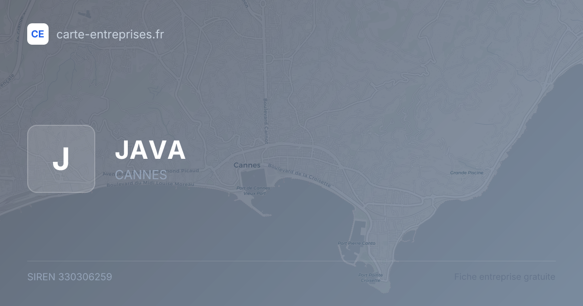 JAVA — 330306259 — fiche entreprise