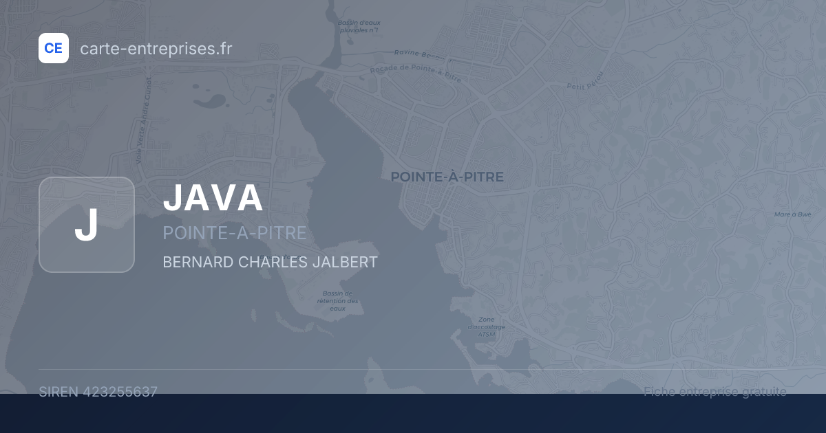 JAVA — 423255637 — fiche entreprise