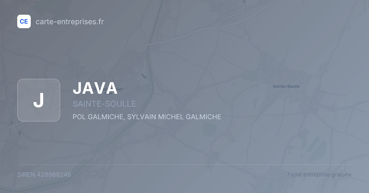 JAVA — 428966246 — fiche entreprise