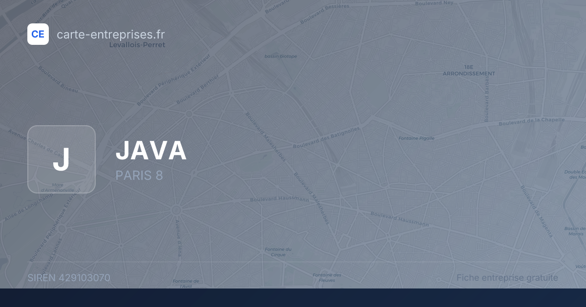 JAVA — 429103070 — fiche entreprise