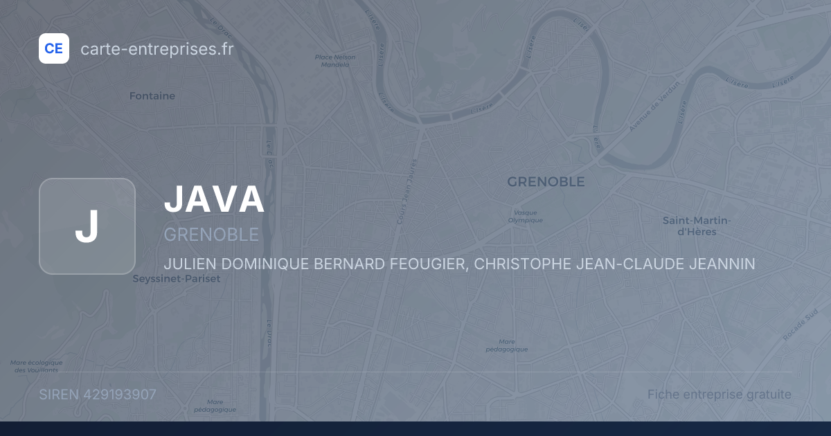 JAVA — 429193907 — fiche entreprise