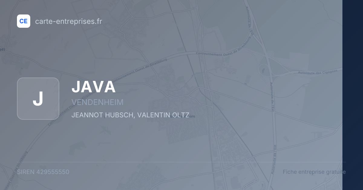 JAVA — 429555550 — fiche entreprise