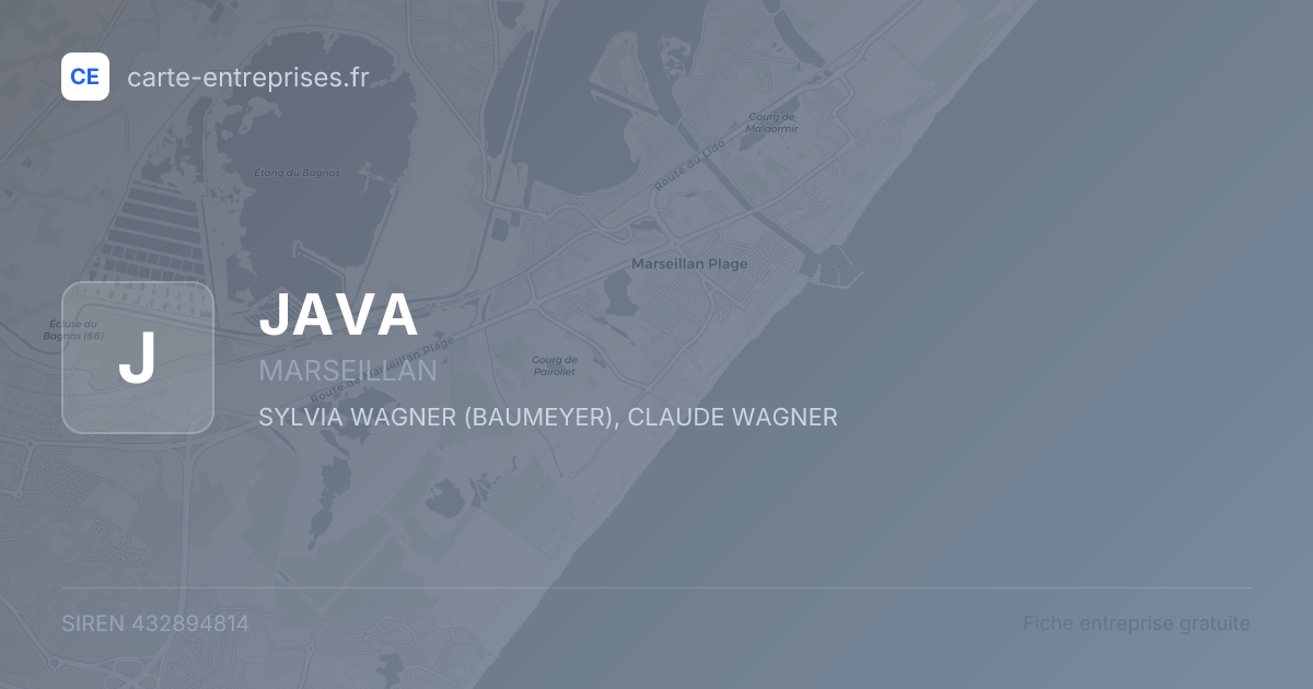 JAVA — 432894814 — fiche entreprise