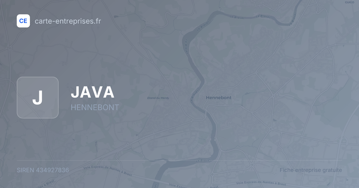 JAVA — 434927836 — fiche entreprise