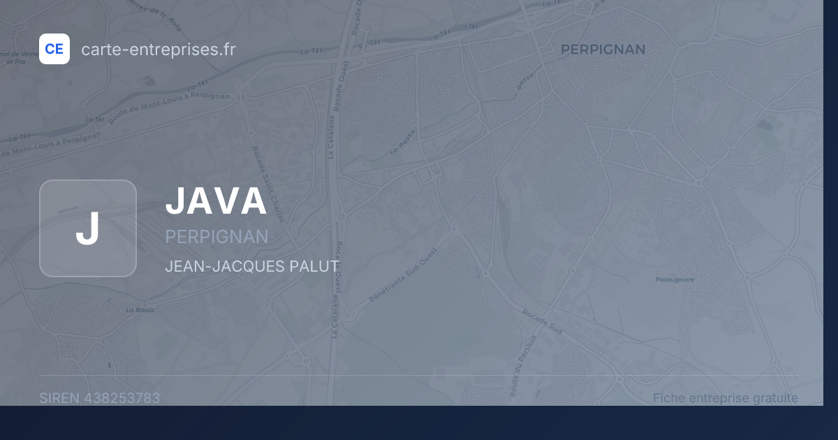 JAVA — 438253783 — fiche entreprise