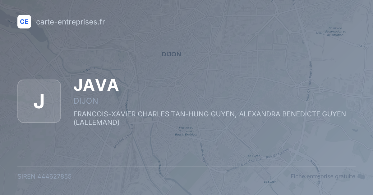 JAVA — 444627855 — fiche entreprise
