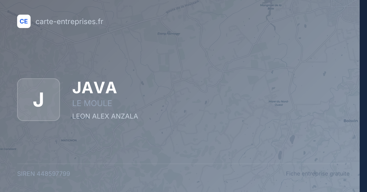 JAVA — 448597799 — fiche entreprise