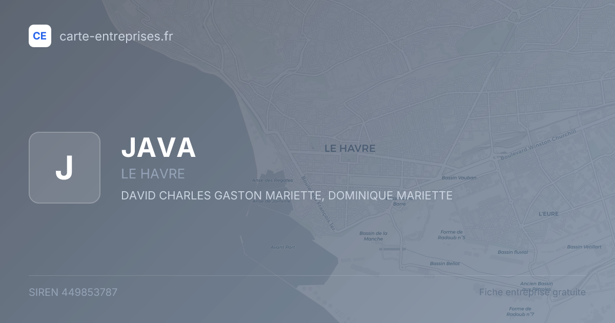 JAVA — 449853787 — fiche entreprise