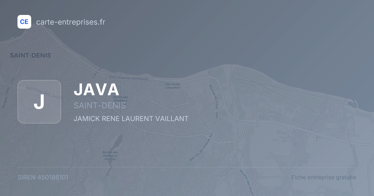 JAVA — 450186101 — fiche entreprise