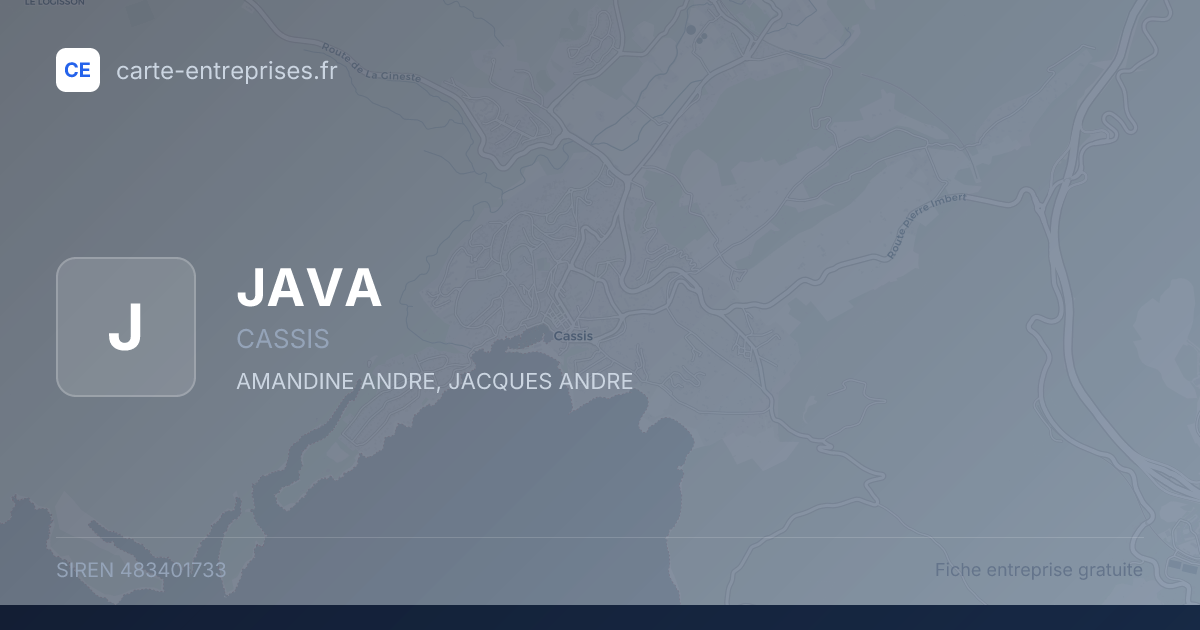 JAVA — 483401733 — fiche entreprise