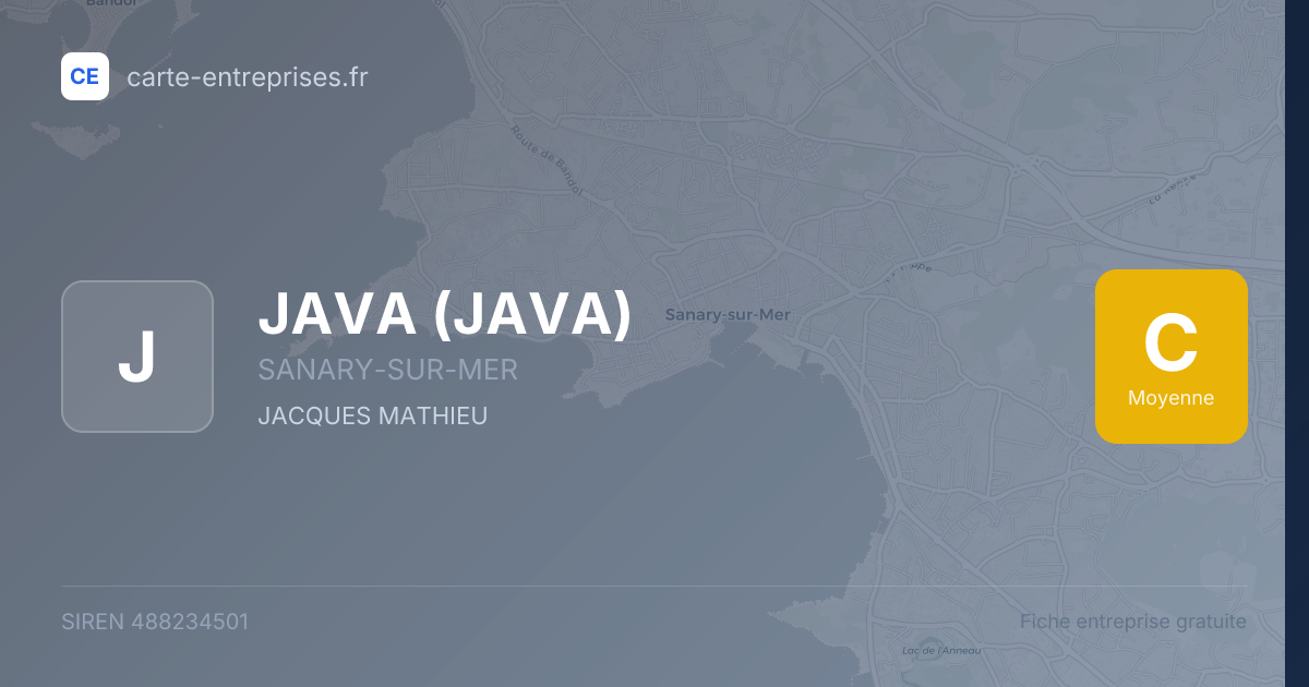 JAVA — 488234501 — fiche entreprise