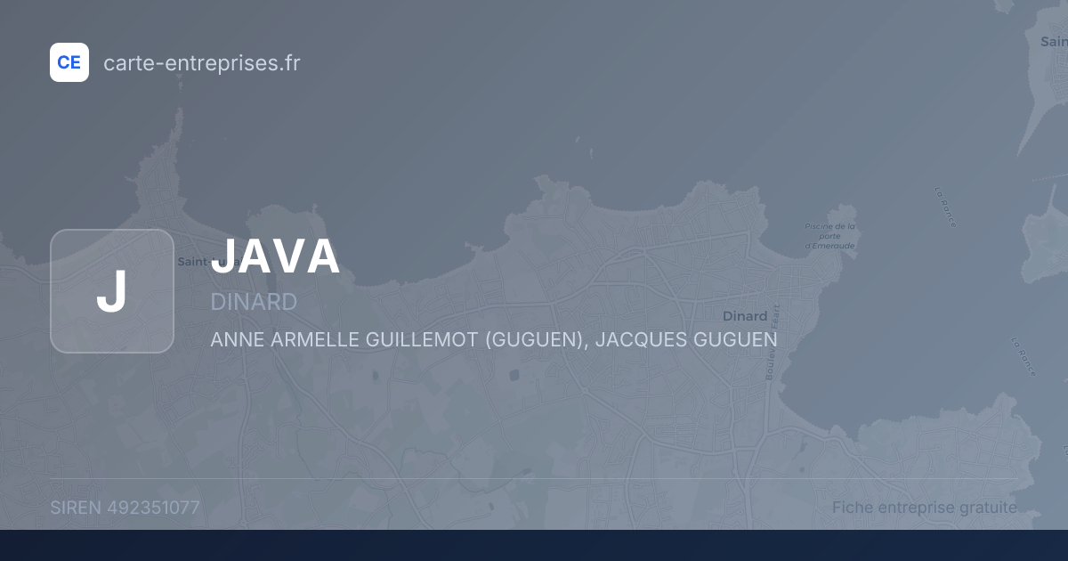 JAVA — 492351077 — fiche entreprise