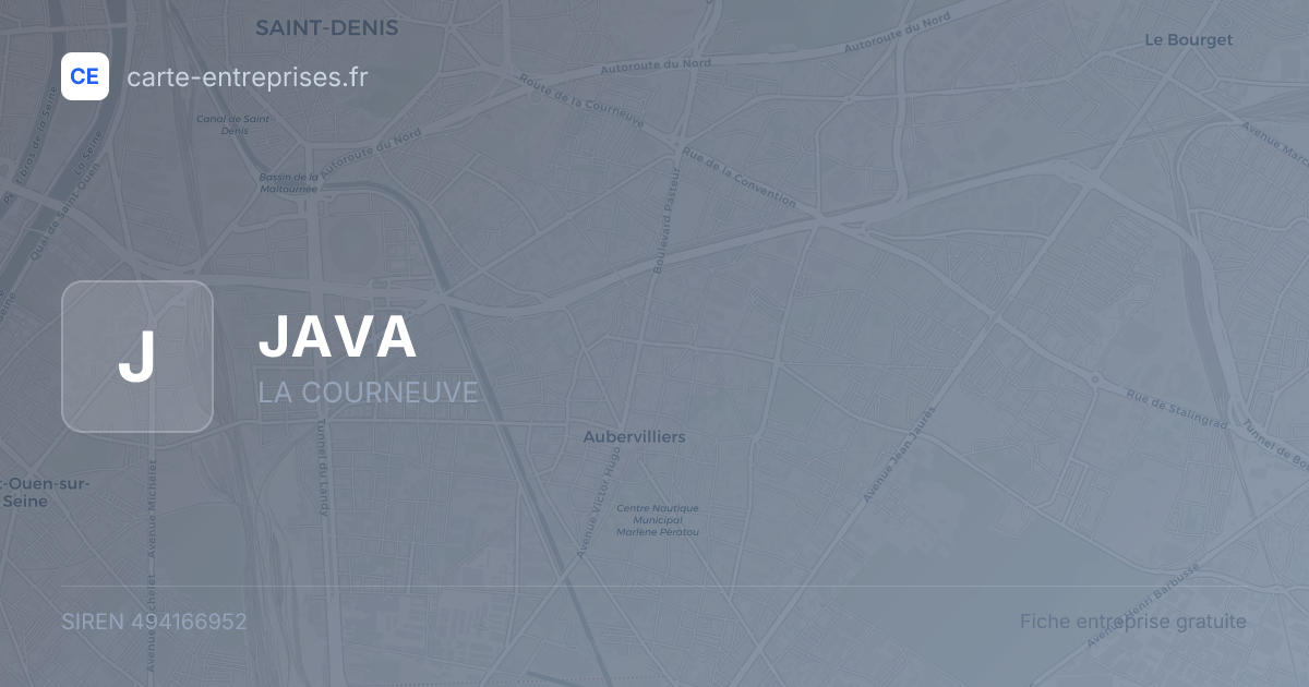 JAVA — 494166952 — fiche entreprise