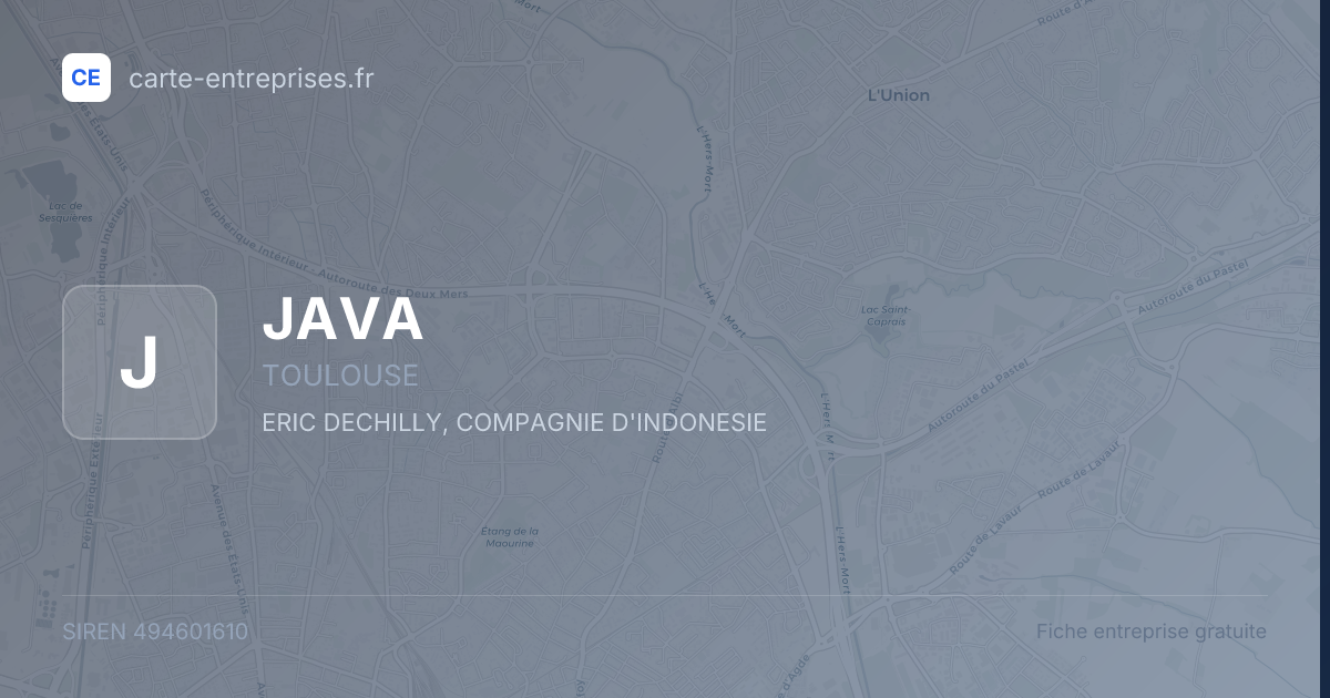 JAVA — 494601610 — fiche entreprise