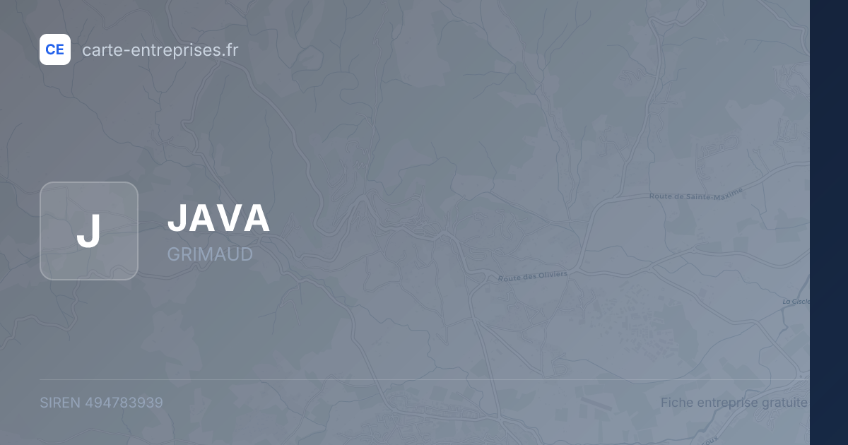 JAVA — 494783939 — fiche entreprise