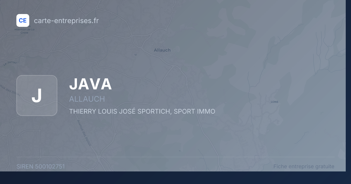 JAVA — 500102751 — fiche entreprise