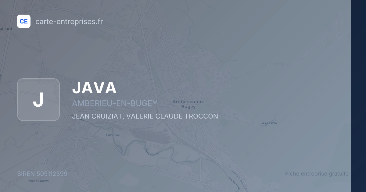 JAVA — 505112599 — fiche entreprise