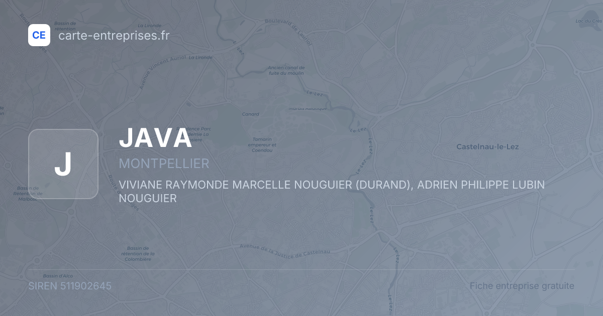 JAVA — 511902645 — fiche entreprise