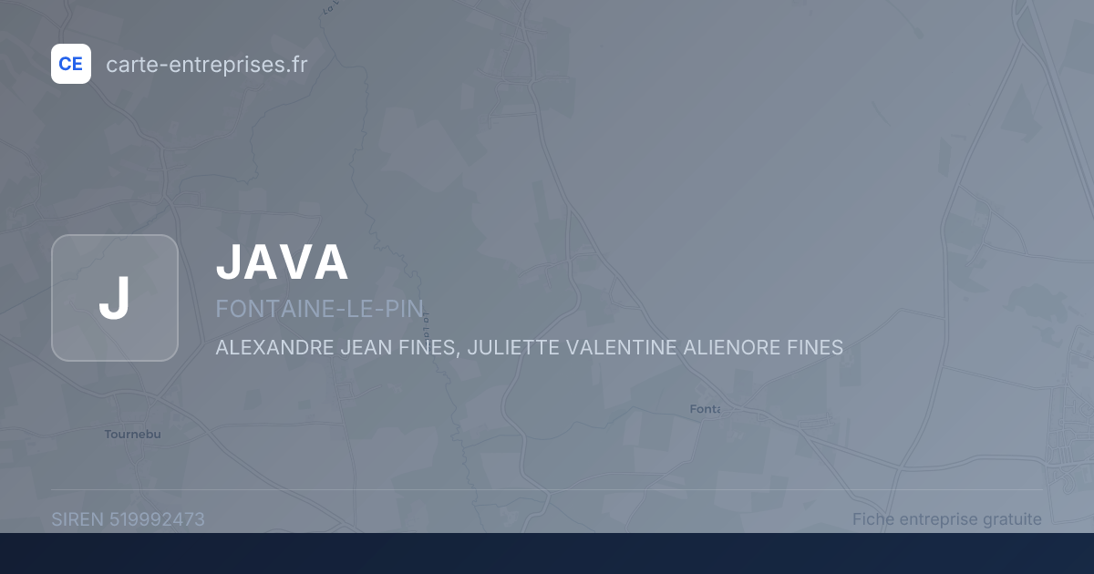 JAVA — 519992473 — fiche entreprise
