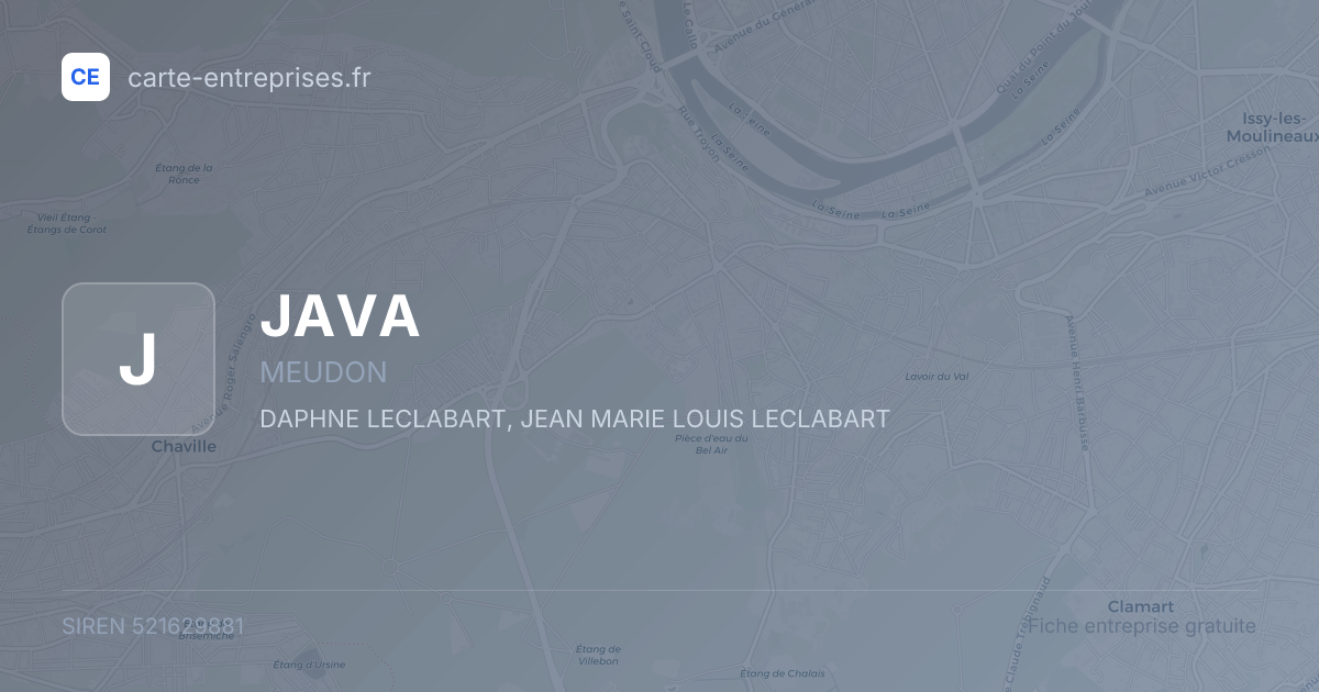 JAVA — 521629881 — fiche entreprise