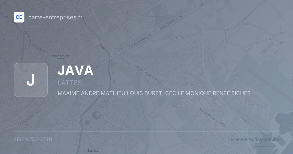 JAVA — 751737511 — fiche entreprise