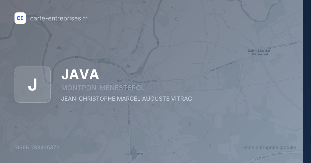 JAVA — 788426872 — fiche entreprise