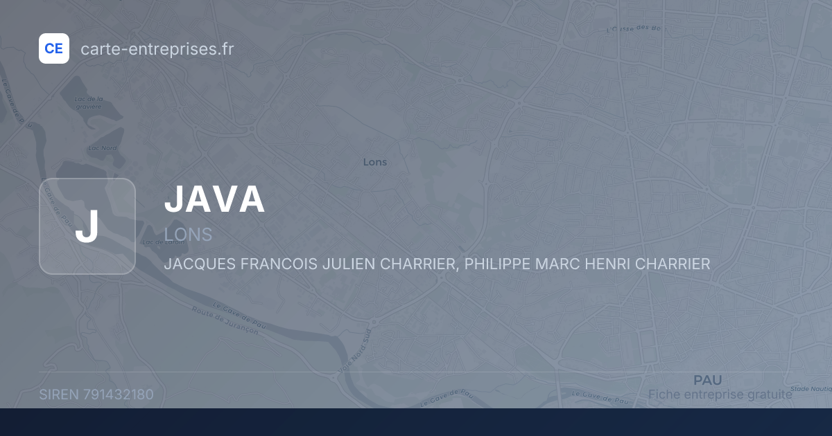 JAVA — 791432180 — fiche entreprise