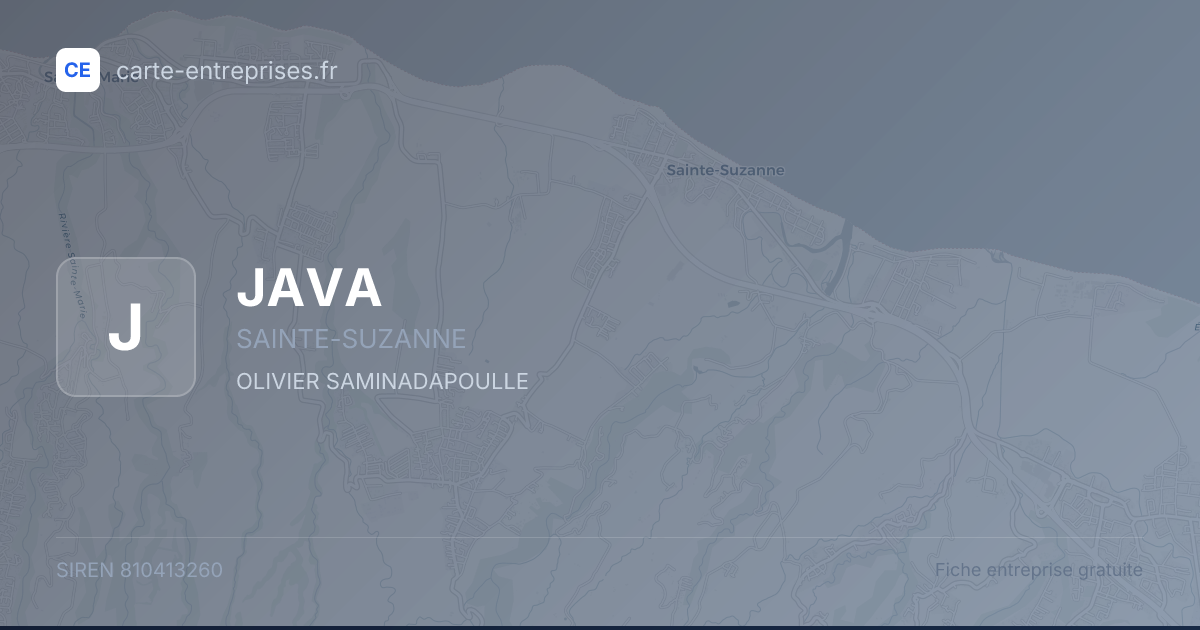JAVA — 810413260 — fiche entreprise
