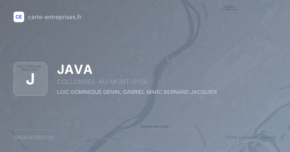 JAVA — 820827251 — fiche entreprise