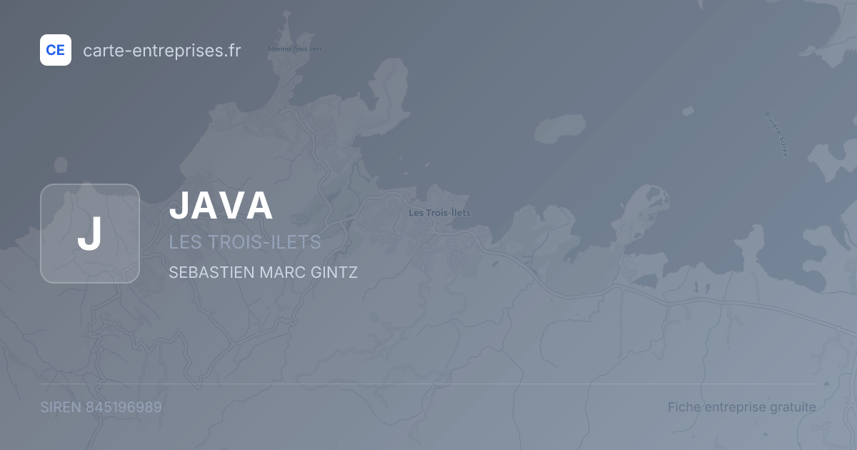 JAVA — 845196989 — fiche entreprise