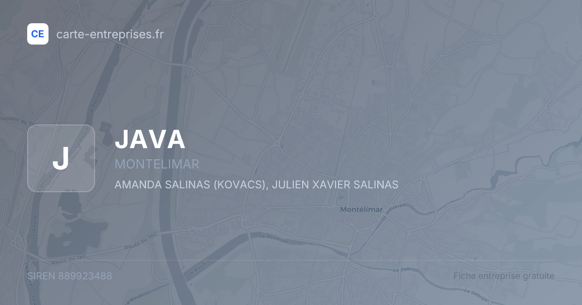 JAVA — 889923488 — fiche entreprise