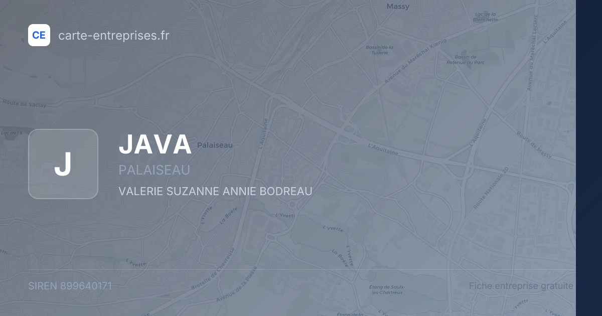 JAVA — 899640171 — fiche entreprise