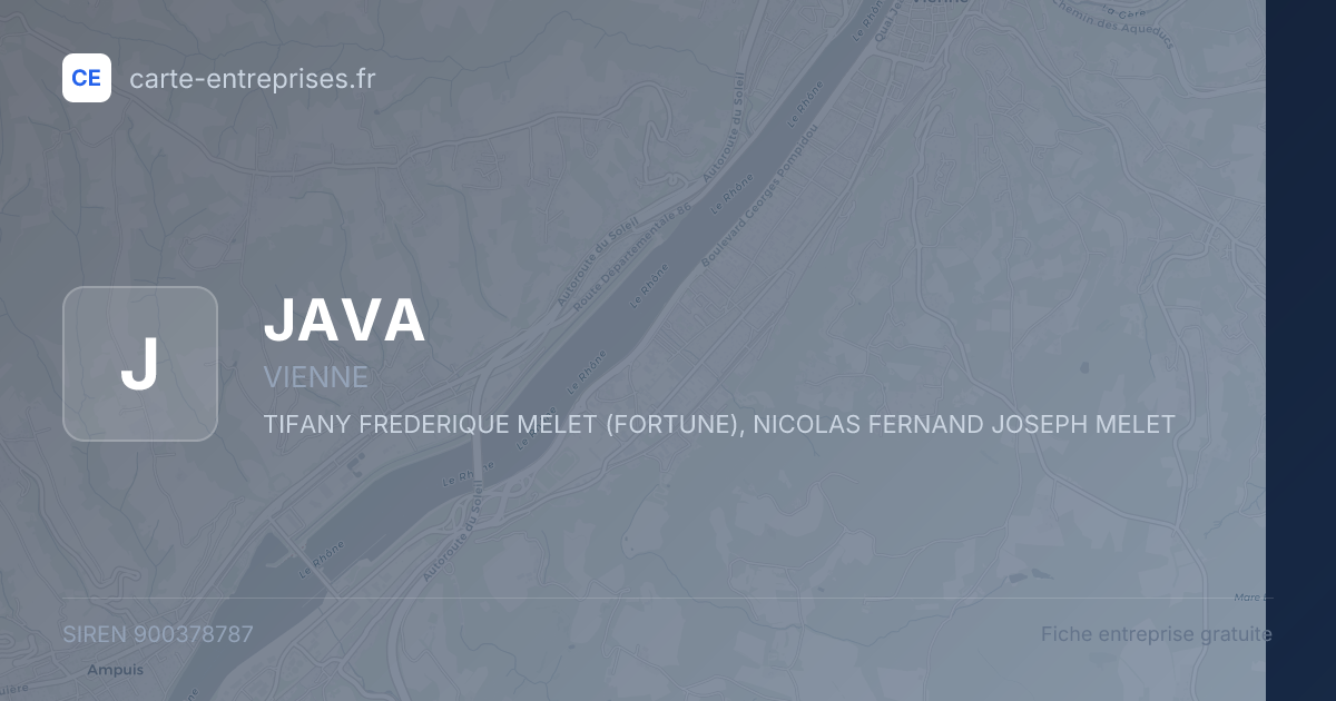 JAVA — 900378787 — fiche entreprise