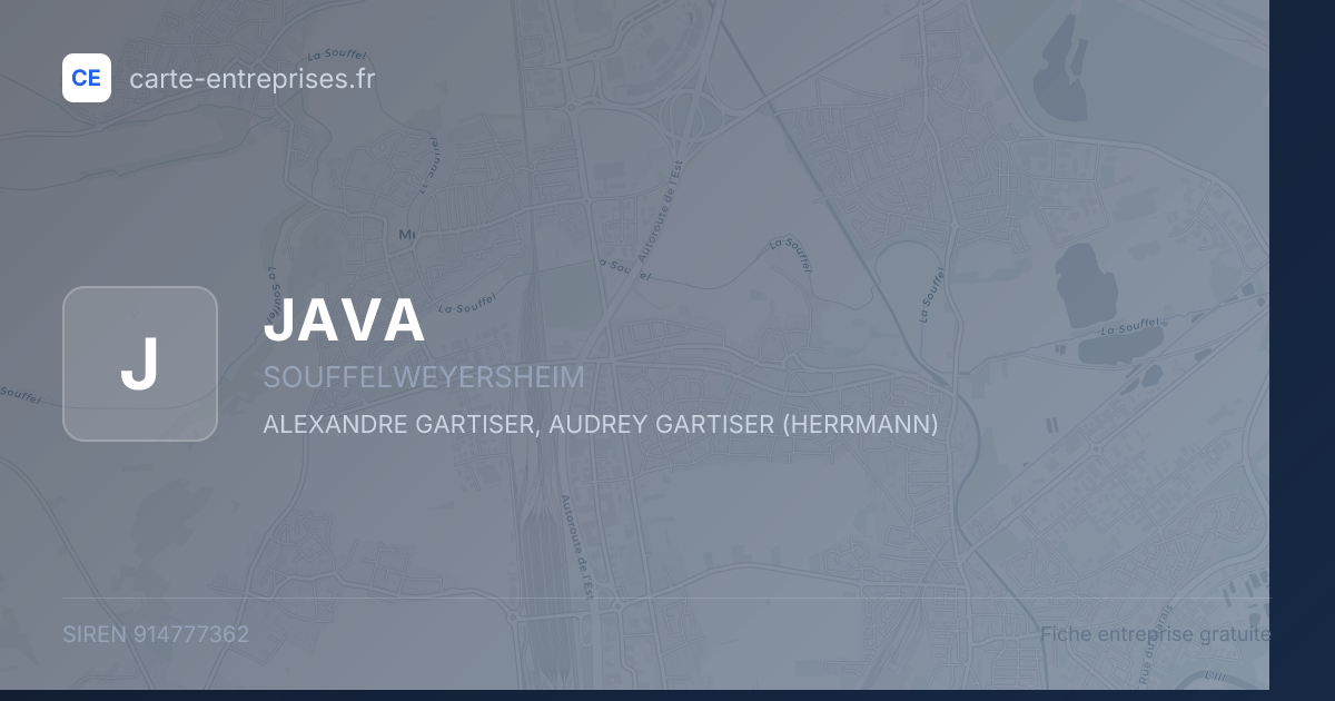 JAVA — 914777362 — fiche entreprise