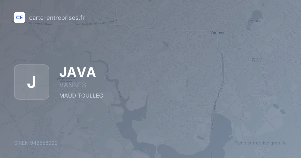 JAVA — 942558222 — fiche entreprise