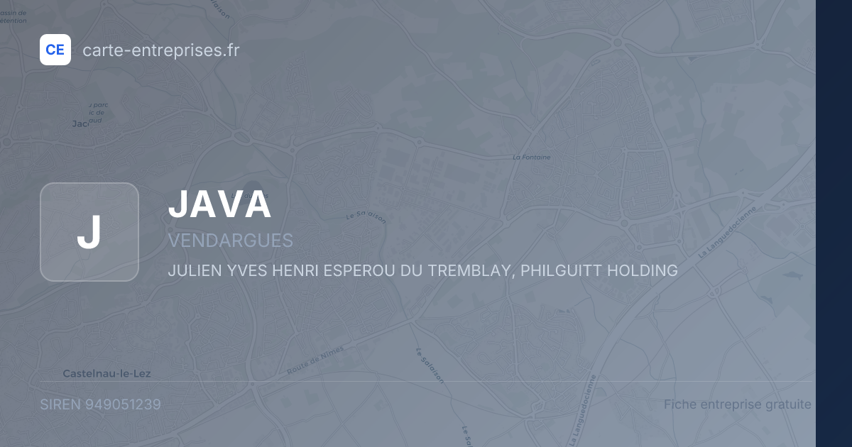 JAVA — 949051239 — fiche entreprise