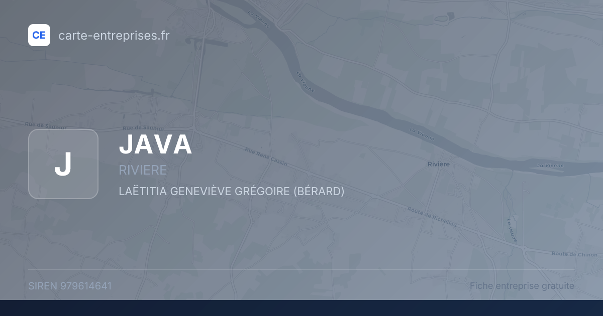 JAVA — 979614641 — fiche entreprise