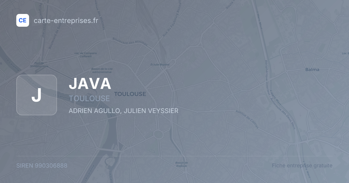 JAVA — 990306888 — fiche entreprise