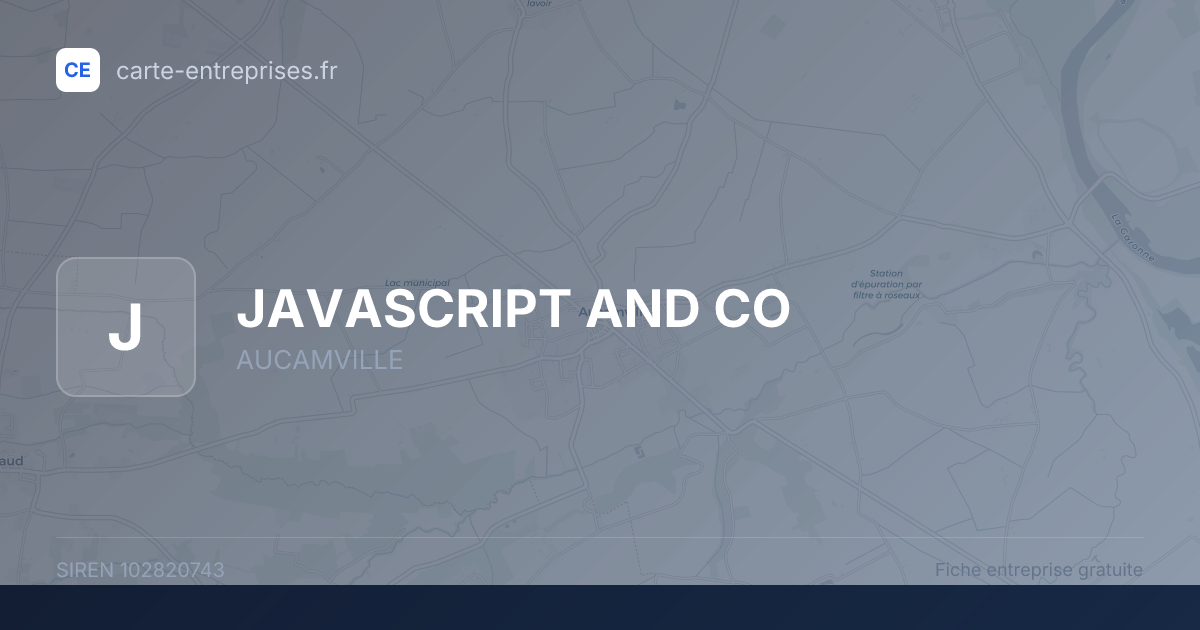 JAVASCRIPT AND CO — 102820743 — fiche entreprise