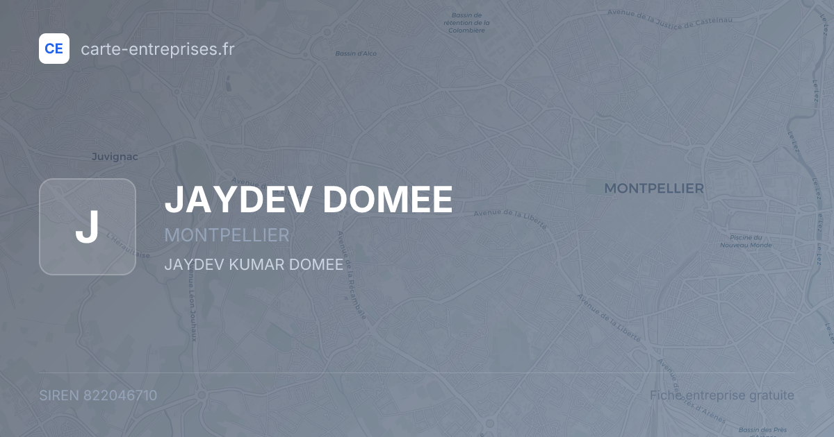 JAYDEV DOMEE — 822046710 — fiche entreprise
