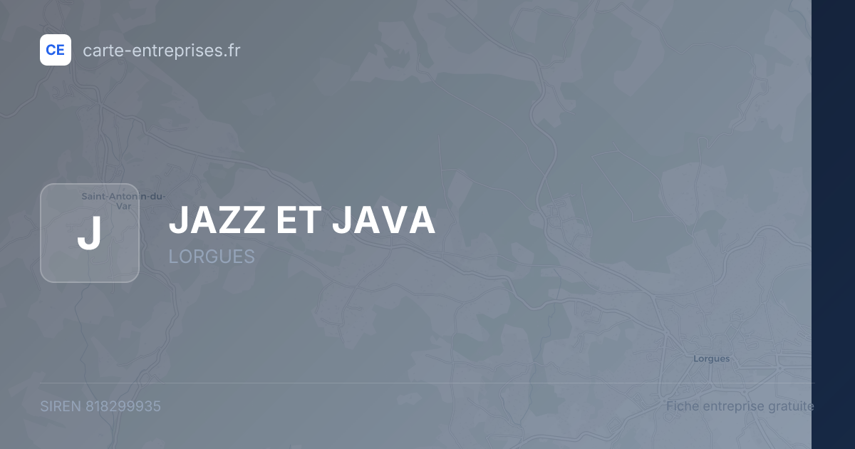 JAZZ ET JAVA — 818299935 — fiche entreprise