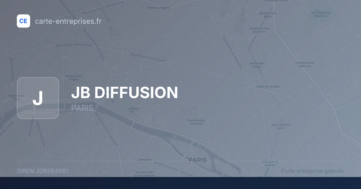 JB DIFFUSION — 326564861 — fiche entreprise