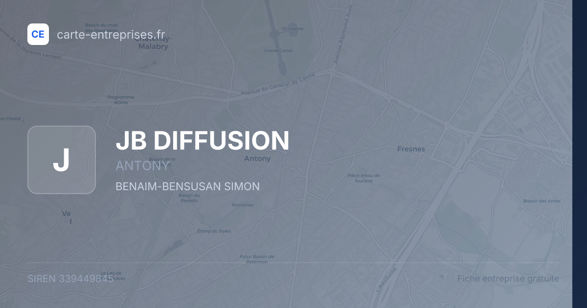 JB DIFFUSION — 339449845 — fiche entreprise